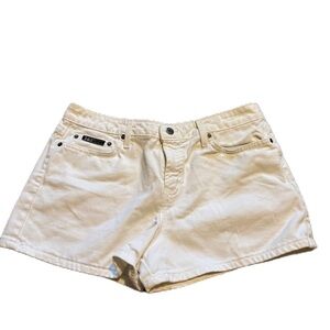 Vintage L.E.I. Sz 13 White Jean Shorts Women’s Y2K